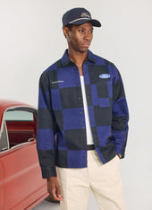 Printed Overshirt | Percival x Ford | Navy