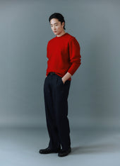 Felted Relaxed Jumper Wool Red