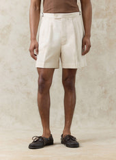 Blake Double Pleated Shorts Cotton