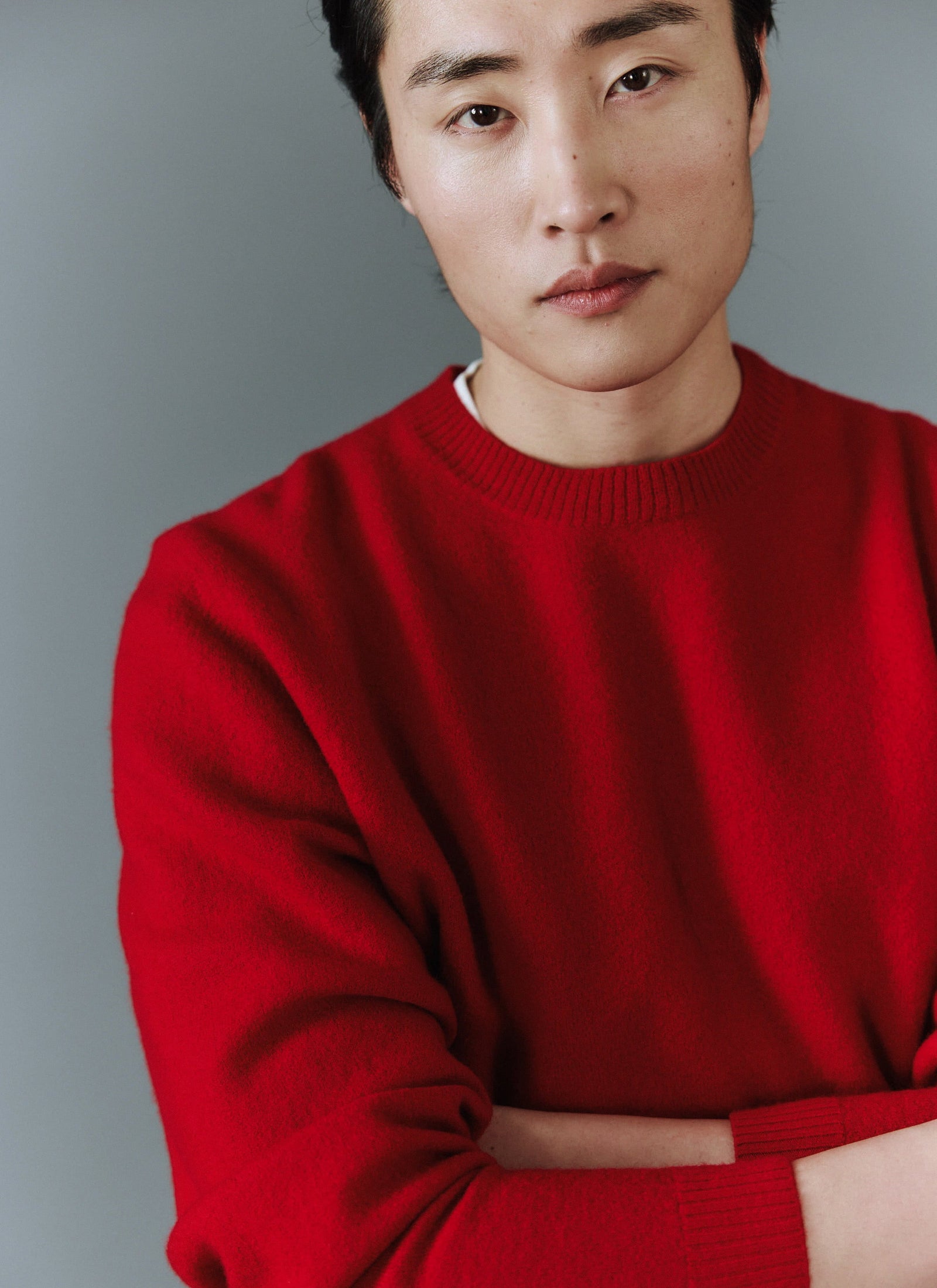 Felted Relaxed Jumper Wool Red
