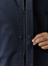 Men's Navy Greyson Long Trench Coat | Waterproof | Midnight with Olive