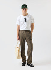 Grounds Relaxed Trousers Herringbone Wool Oak