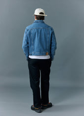 Western Trucker Jacket Light Wash Blue