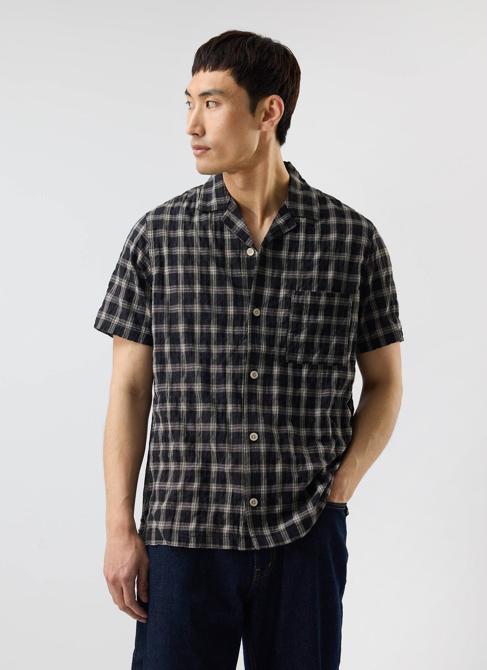 Ryco Cuban Collar Shirt Cotton Check