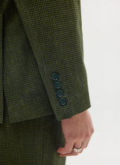 Relaxed Tailored Blazer Micro Check