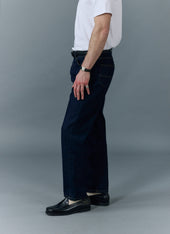 Straight Leg Denim Jeans Cotton Dark