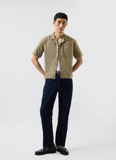 Boxy Cropped Cuban Collar Shirt