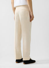 Pleated Tailored Trousers | Linen | Cream