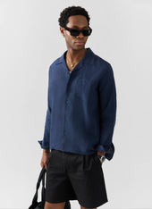 Long Sleeve Cuban Linen Shirt