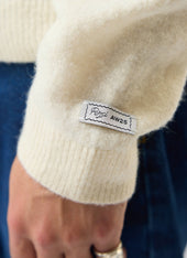 Archive Wool Knitted Collared Cardigan | Cream