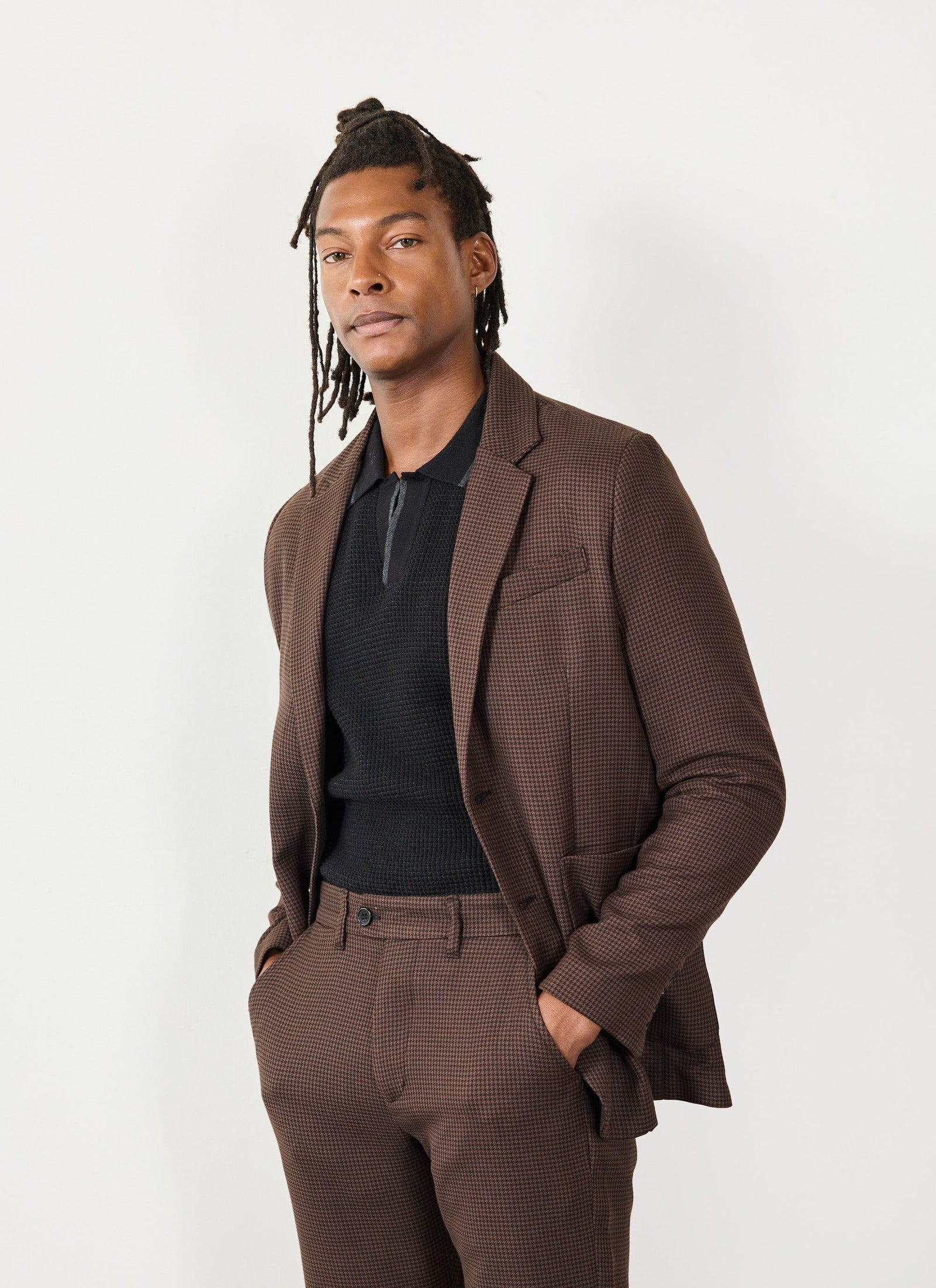 Houndstooth Tailored Blazer