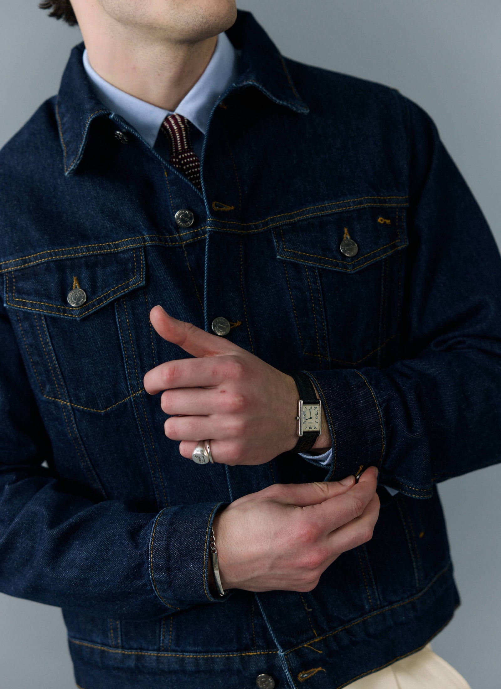 Western Trucker Jacket Denim Dark