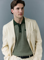 Casa Martini Knitted Polo | Cotton | Forest