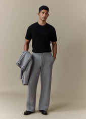 Chronicle Knitted Straight Leg Trackpant Cotton Grey