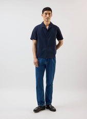 Relaxed Cuban Drape Shirt Percival X Warren Blue