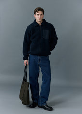 Relaxed Leg Denim Jeans Cotton Mid Wash