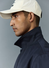 Men's Navy Greyson Long Trench Coat | Waterproof | Midnight with Olive