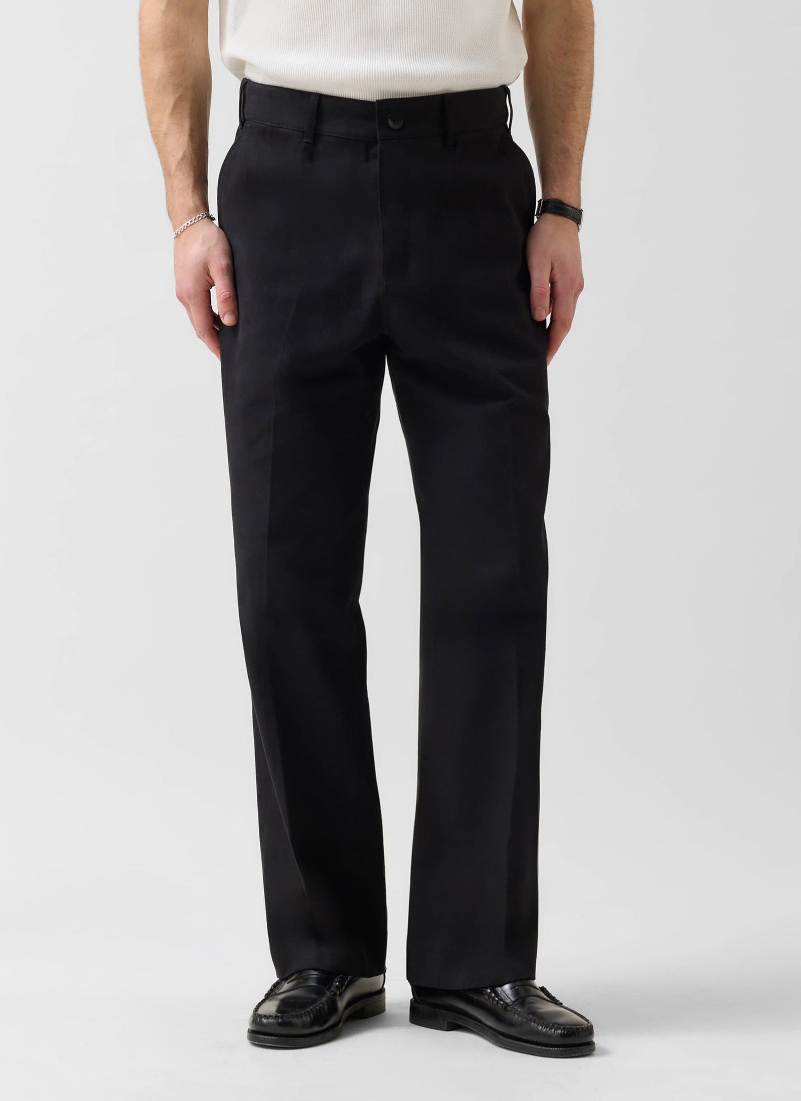 Wide Leg Chino Cotton