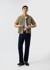 Boxy Cropped Cuban Collar Shirt