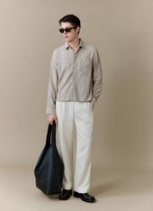 Leland Cuban Boxy Shirt | Cotton | Cream