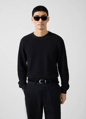 Waffle Long Sleeve T Shirt Cotton