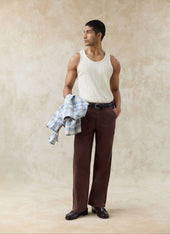 Leon Ribbed Vest Cotton