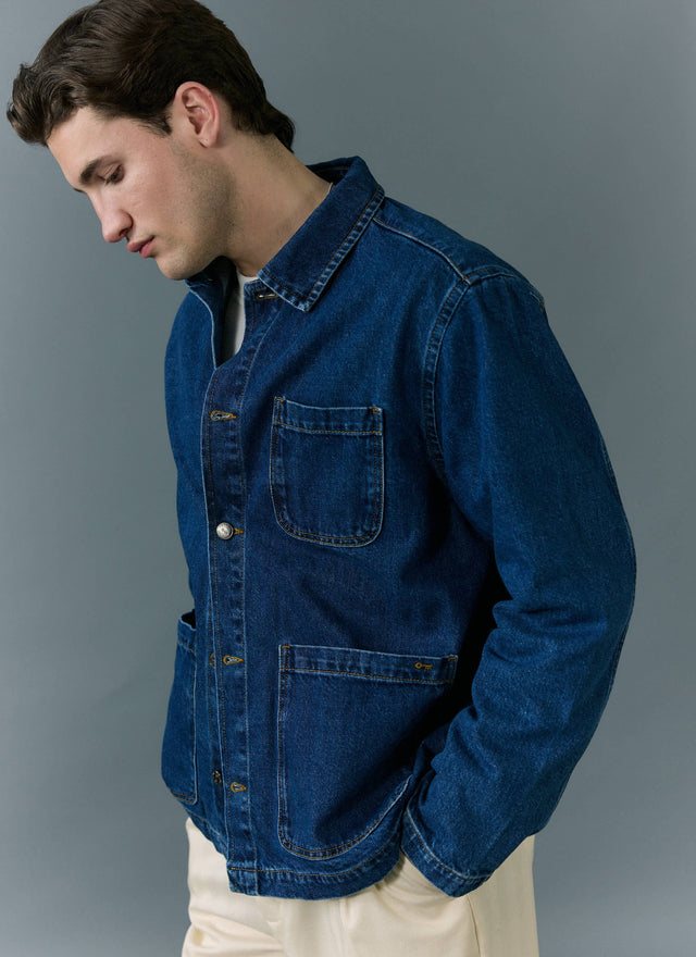 Gove Chore Jacket | Denim | Mid Wash Blue