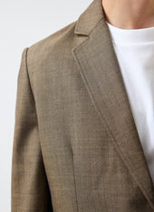 Grounds Tailored Blazer Herringbone Wool Oak