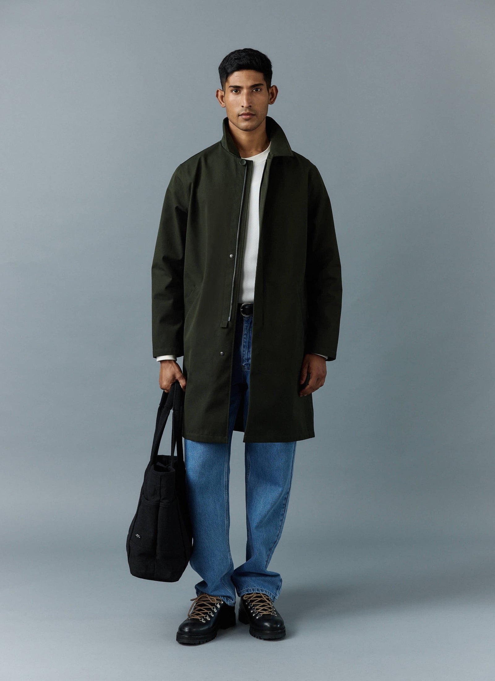 Greyson Long Trench Coat Waterproof With Olive