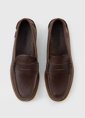 Sebago Dolphin Waxed Loafer Dark Brown