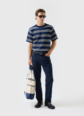 Fiction Striped Knitted T Shirt Cotton