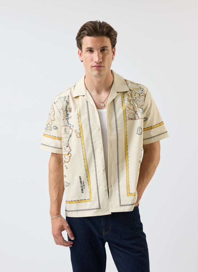 Ex Libris Cuban Shirt | Cotton Ripstop | Cream