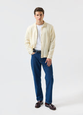 Archive Wool Knitted Collared Cardigan | Cream