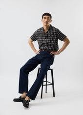 Ryco Cuban Collar Shirt Cotton Check
