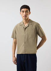 Boxy Cropped Cuban Collar Shirt