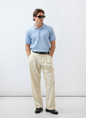 Verso Short Sleeve Knitted Shirt Cotton Heather
