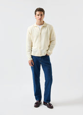 Archive Wool Knitted Collared Cardigan | Cream