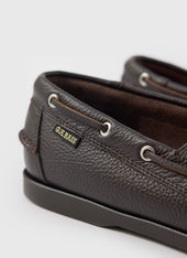 G H Bass Jetty Ii Boater 2 Eye Textured Dark Brown