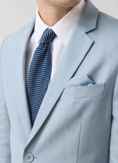 Tailored Linen Blazer | Light Blue