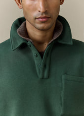 Dudley Boxy Sweatshirt | Cotton | Forest