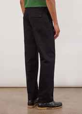 Stay Press Trousers | Cotton Twill Canvas | Black