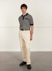 Casa Martini Knitted Polo | Cotton | Navy