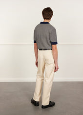 Casa Martini Knitted Polo | Cotton | Navy