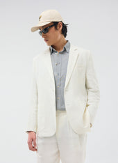 Relaxed Tailored Linen Blazer