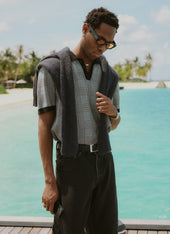 Casa Martini Knitted Polo Puppytooth Cotton