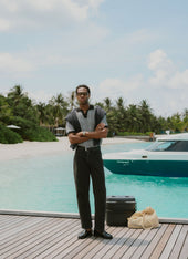Casa Martini Knitted Polo Puppytooth Cotton