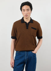 Casa Martini Knitted Polo | Cotton | Espresso