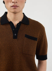 Casa Martini Knitted Polo | Cotton | Espresso