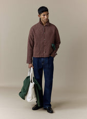 Sorrento Boxy Overshirt | Linen | Brown