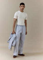 Chronicle Straight Leg Trackpants Cotton Jersey Grey